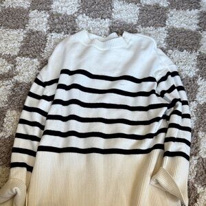 Amazon Black and White Striped Sweater